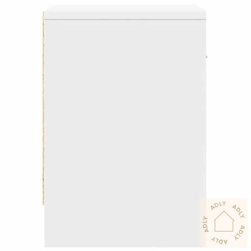 Nattbord 2 Stk Med Skuff Hvit 39X28X41 Cm