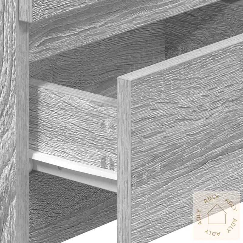 Nattbord 2 Stk Med 2 Skuffer Grå Sonoma 40X33X60 Cm