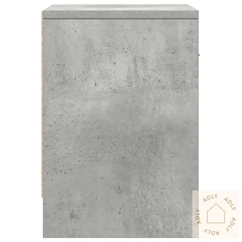 Nattbord 2 Stk Med Skuff Betonggrå 39X28X41 Cm