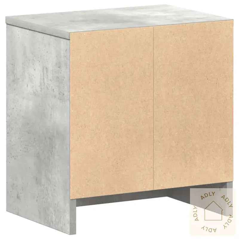 Nattbord 2 Stk Med Skuff Betonggrå 39X28X41 Cm