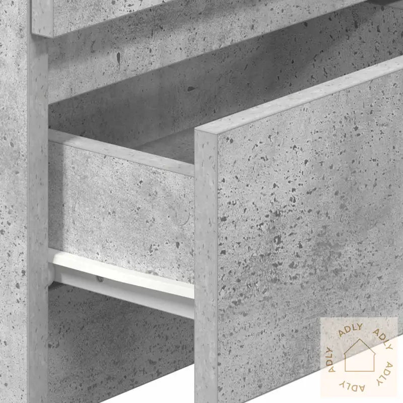 Nattbord 2 Stk Med 2 Skuffer Betonggrå 40X33X60 Cm