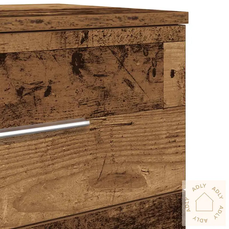 Nattbord 2 Stk Med 2 Skuffer Gammelt Tre 40X36X50 Cm