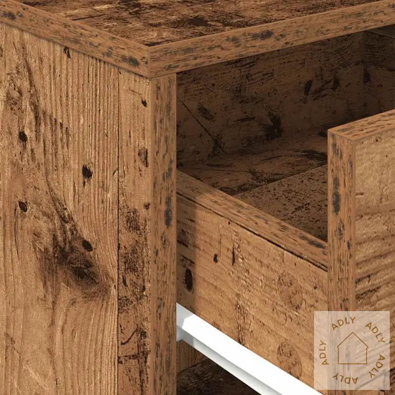 Nattbord 2 Stk Med Skuff Gammelt Tre 40X34X50 Cm