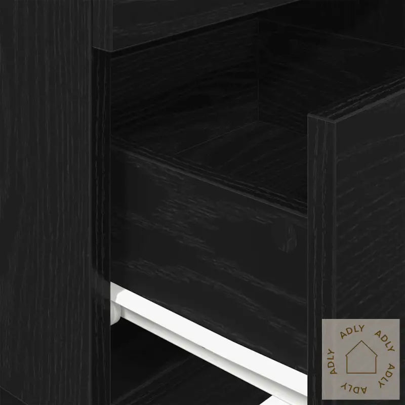 Nattbord 2 Stk Med 2 Skuffer Svart 36X36X68 Cm