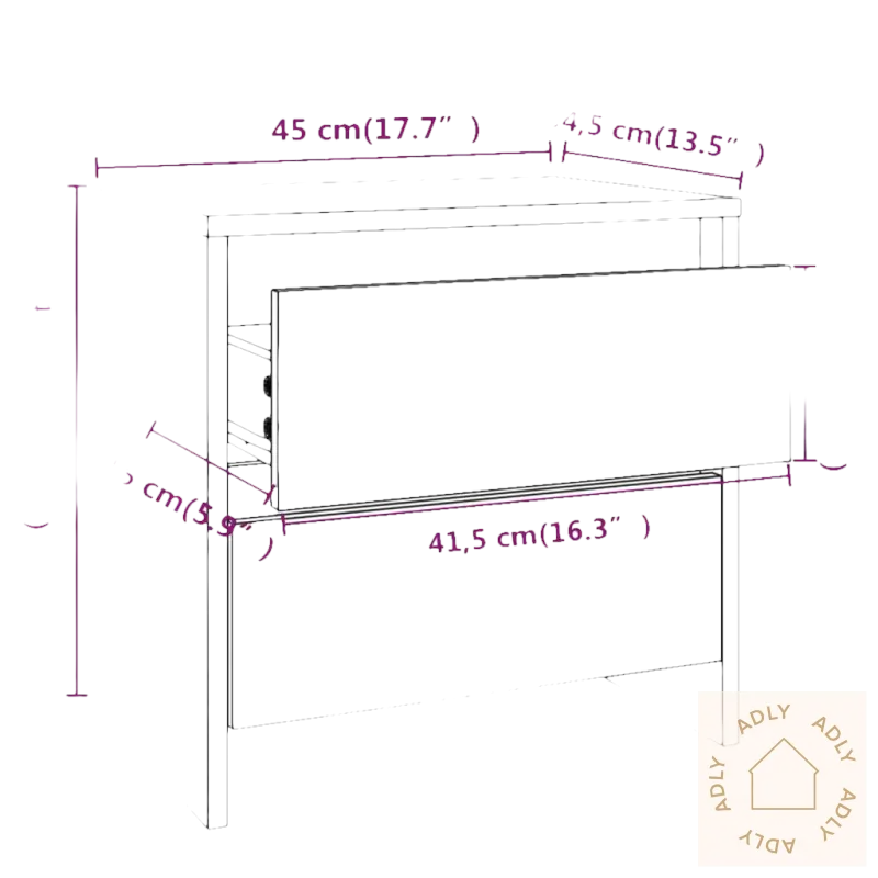 Nattbord med dimensjoner, stilige nattbord møbler og elegant design til soverommet