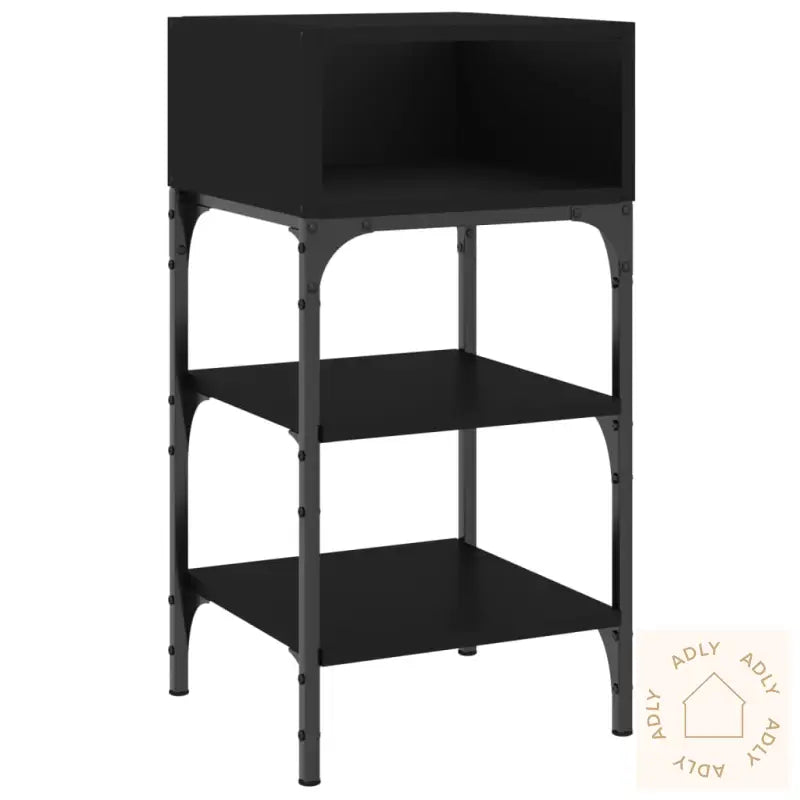 Nattbord 2 Stk Svart 35X34,5X70 Cm Konstruert Tre