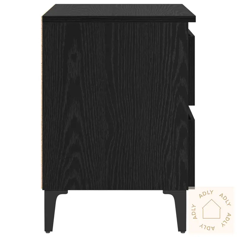Sengetøykabinetter 2 Stk Svart Eik 40X35X50 Cm Ingeniørtre