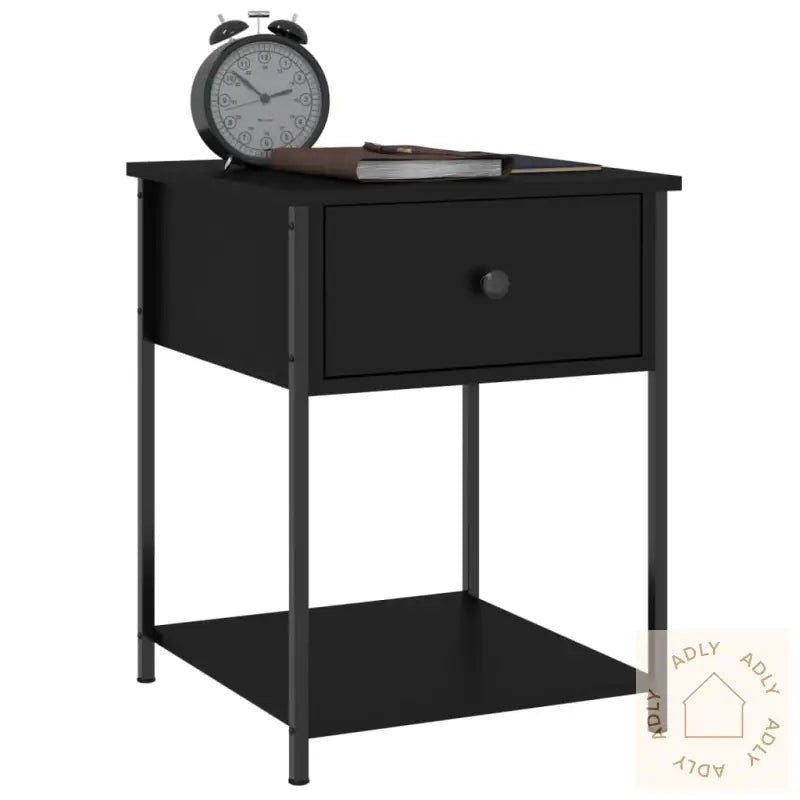 Nattbord 2 Stk Svart 44X45X58 Cm Konstruert Tre