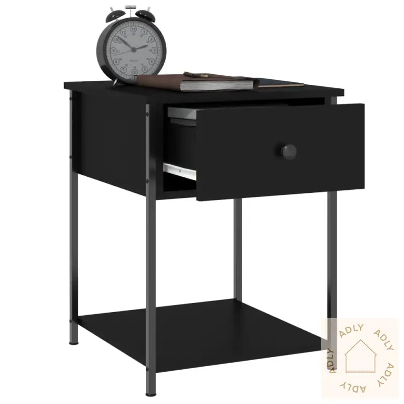 Nattbord 2 Stk Svart 44X45X58 Cm Konstruert Tre