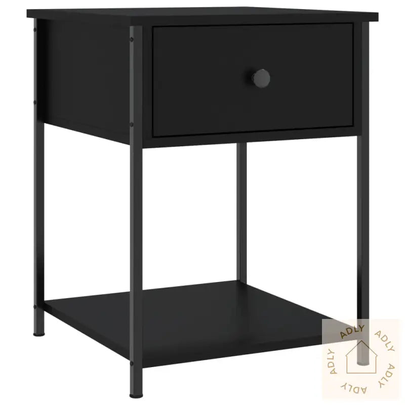 Nattbord 2 Stk Svart 44X45X58 Cm Konstruert Tre