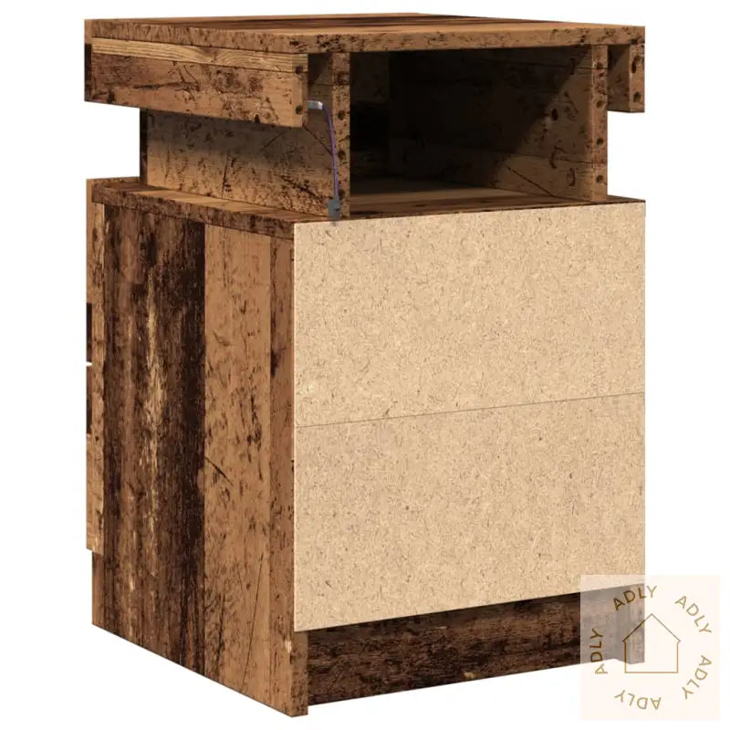 Nattbord 2 Stk Med Led Gammelt Tre 35X39X55 Cm Konstruert Tre