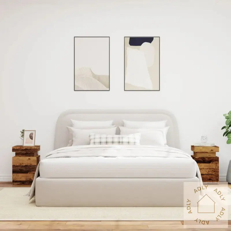 Nattbord 2 Stk Med Led Gammelt Tre 35X39X55 Cm Konstruert Tre