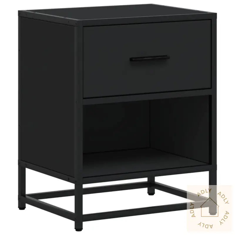 Nattbord 2 Stk Svart 40X31X50 Cm Heltre Furu