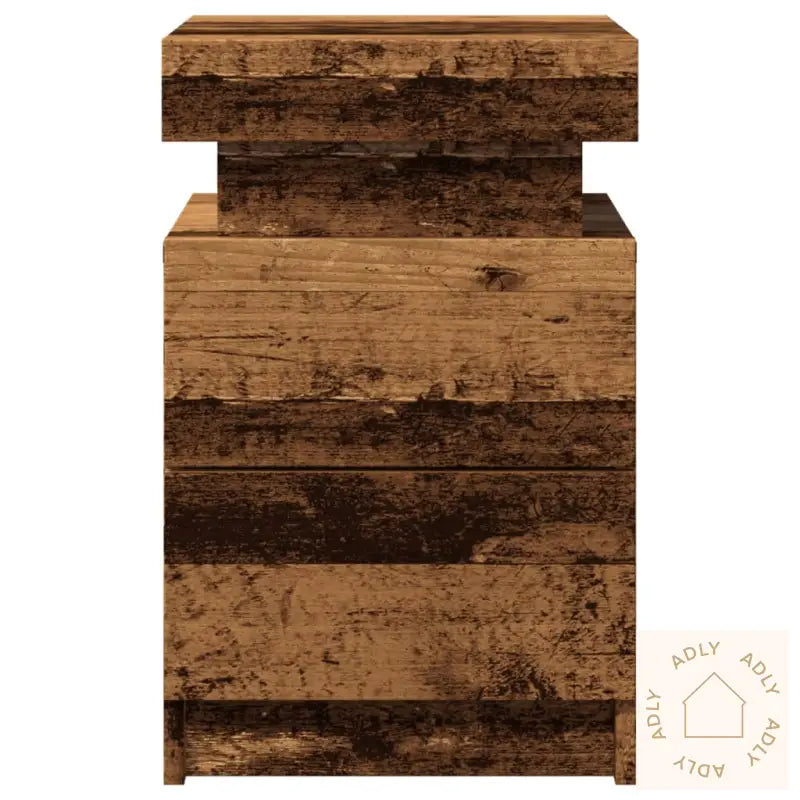 Nattbord 2 Stk Med Led Gammelt Tre 35X39X55 Cm Konstruert Tre