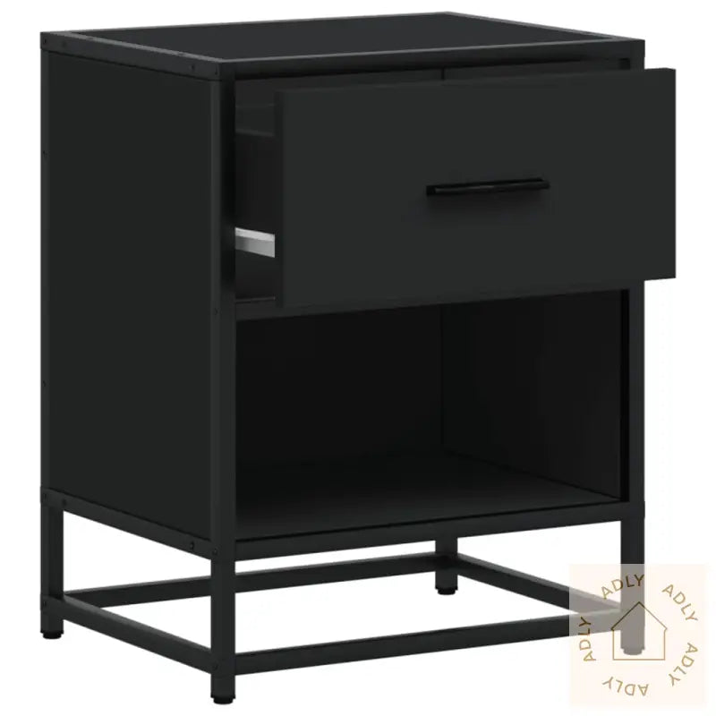 Nattbord 2 Stk Svart 40X31X50 Cm Heltre Furu