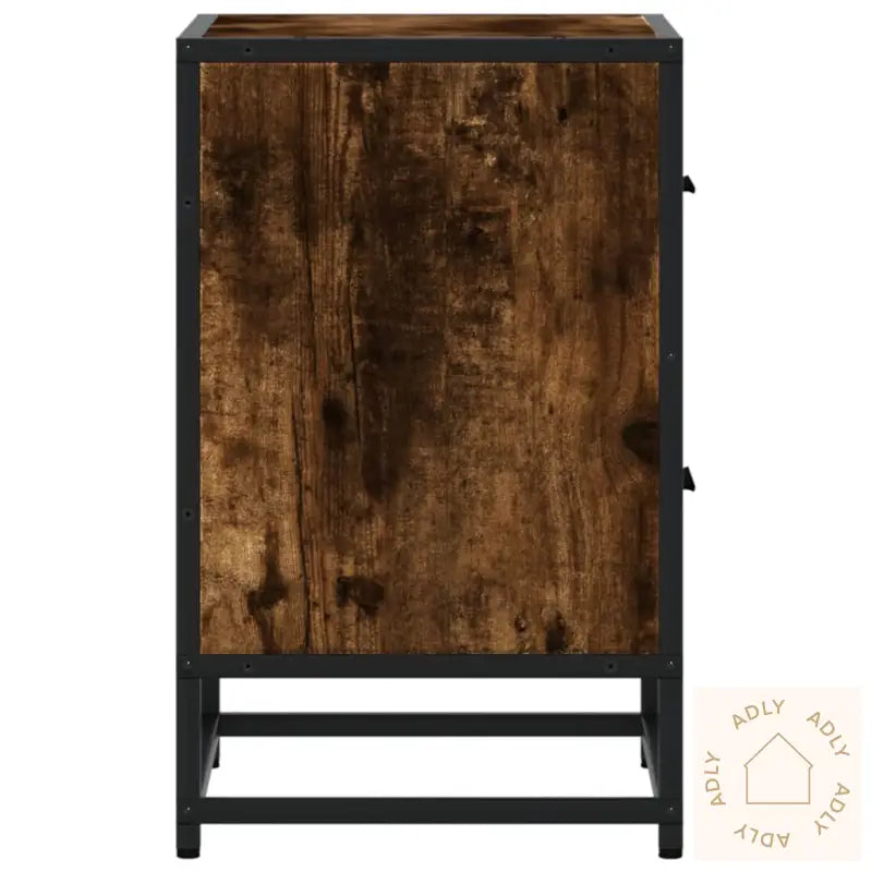 Nattbord 2 Stk Røkt Eik 40X31X50 Cm Konstruert Tre