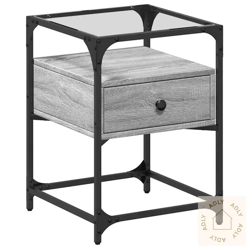 Nattbord 2 Stk Grå Sonoma 40X40X55 Cm Konstruert Tre