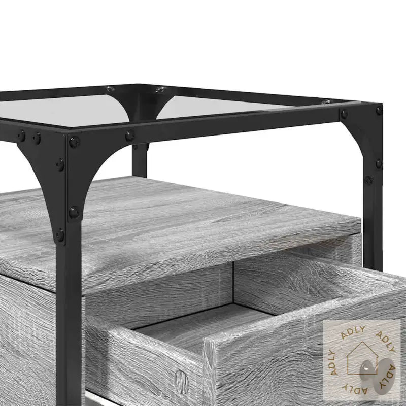 Nattbord 2 Stk Grå Sonoma 40X40X55 Cm Konstruert Tre