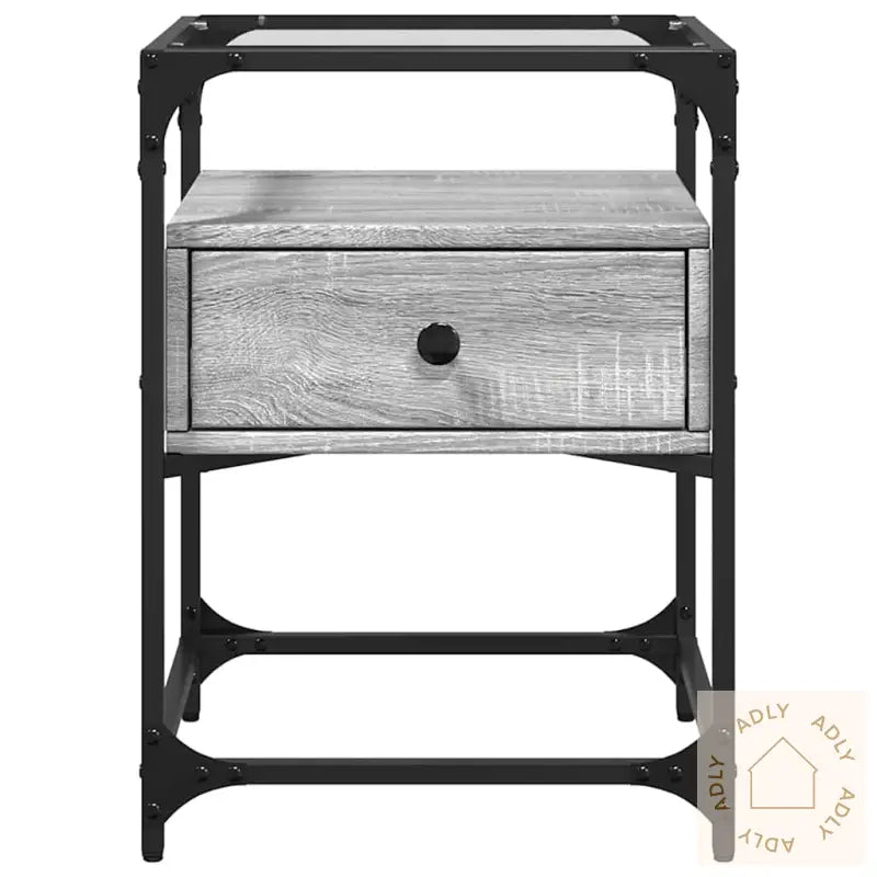 Nattbord 2 Stk Grå Sonoma 40X40X55 Cm Konstruert Tre