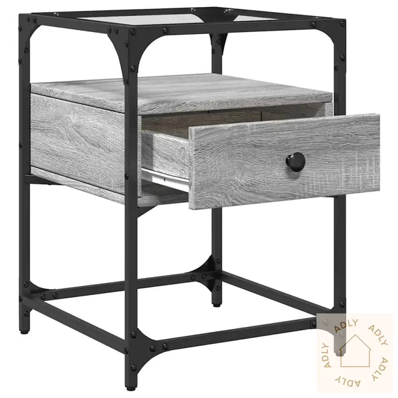 Nattbord 2 Stk Grå Sonoma 40X40X55 Cm Konstruert Tre