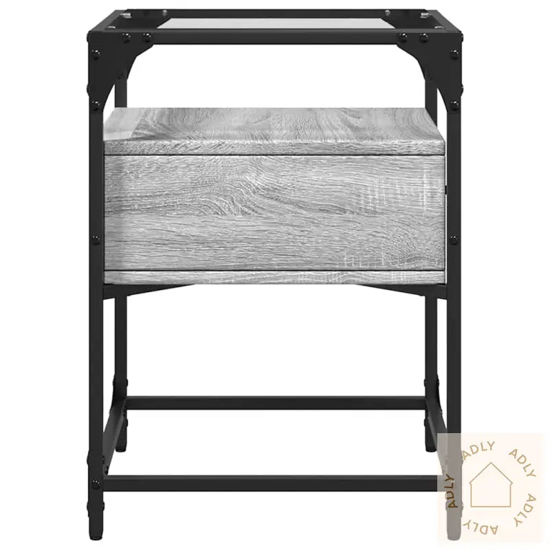 Nattbord 2 Stk Grå Sonoma 40X40X55 Cm Konstruert Tre