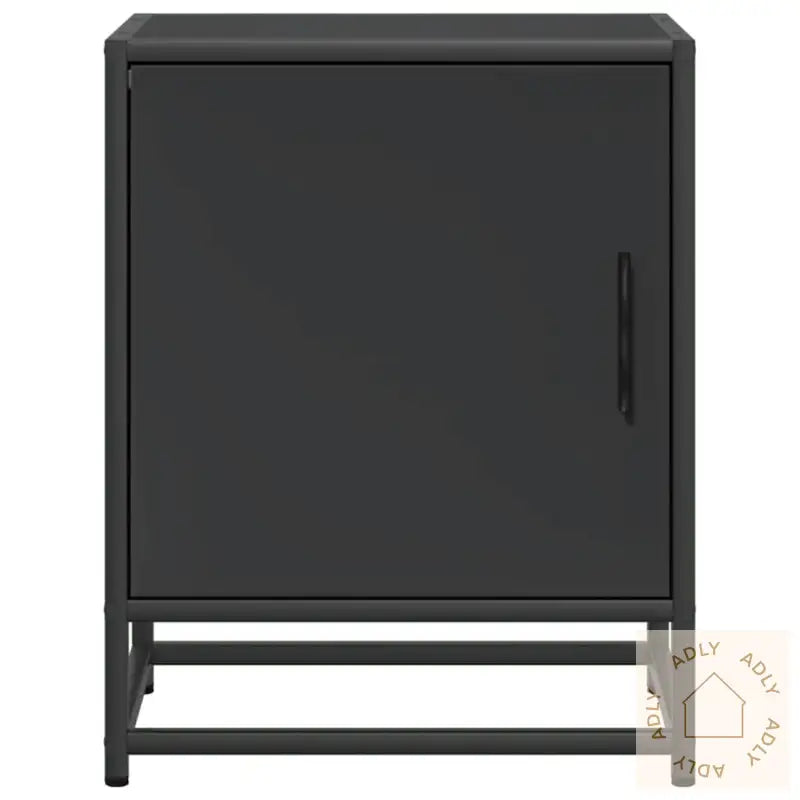 Nattbord 2 Stk Svart 40X31X50 Cm Heltre Furu Og Metall