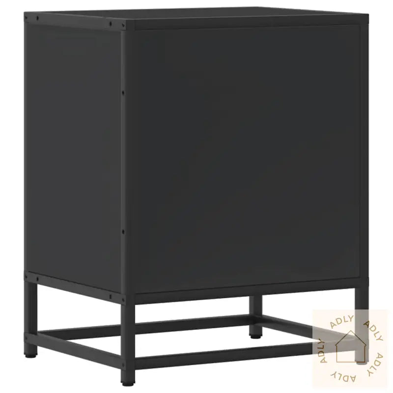 Nattbord 2 Stk Svart 40X31X50 Cm Heltre Furu Og Metall