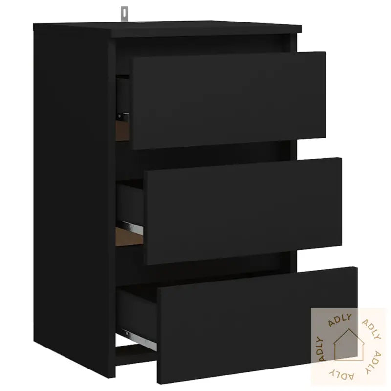 Nattbord 2 Stk Svart 40X35X62,5 Cm Konstruert Tre