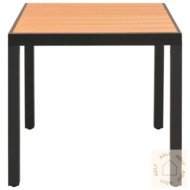 Utendørs Spisestue 5 Deler Aluminium Svart