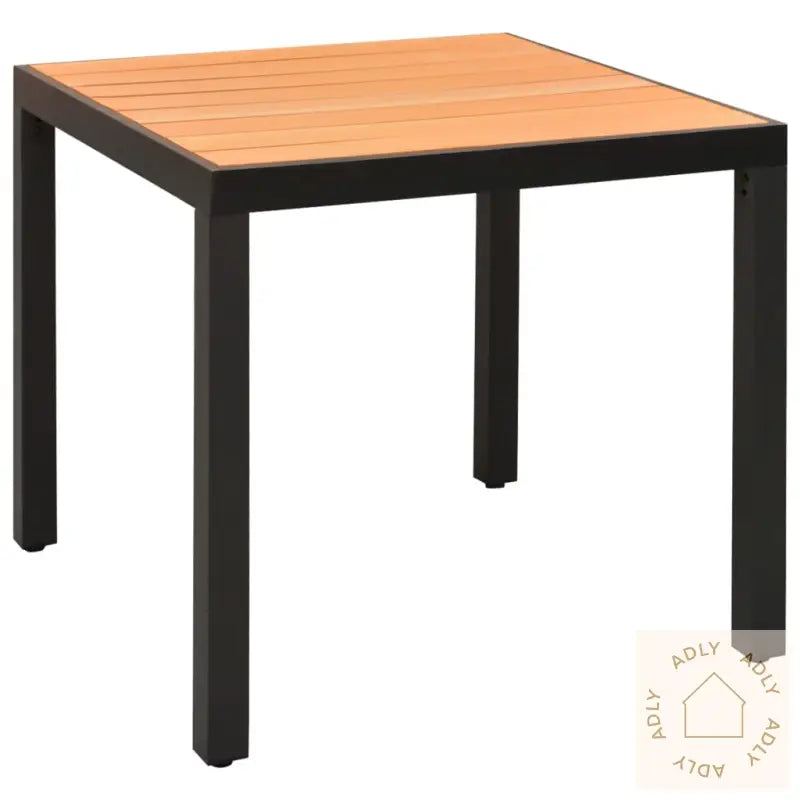 Utendørs Spisestue 5 Deler Aluminium Svart