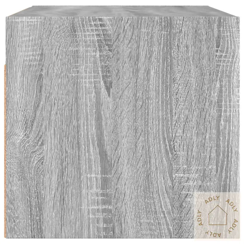 Veggskap Med Glassdører 2 Stk Grå Sonoma 68,5X37X35 Cm