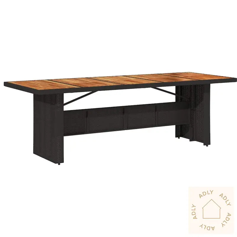 Hage Spisegruppe 9 Pcs Svart 8-Seter Poly Rotting