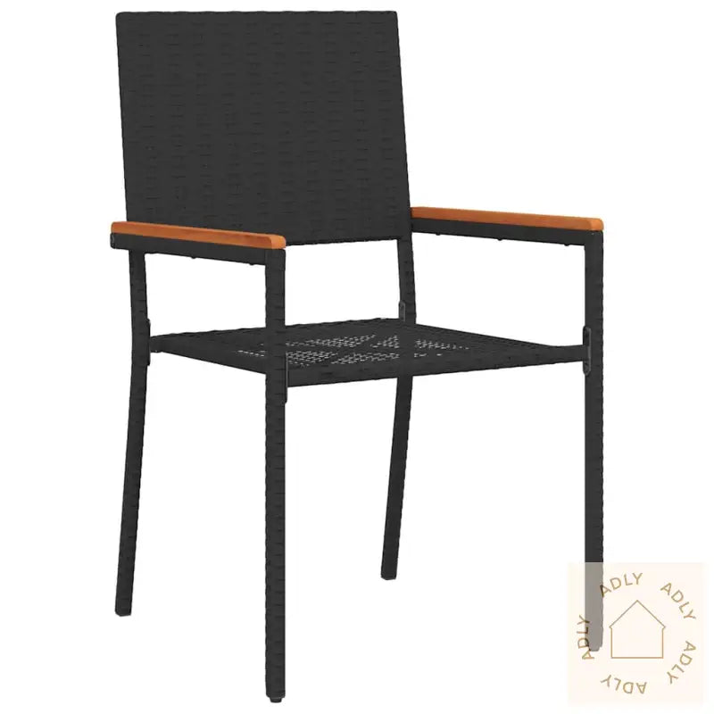 Hage Spisegruppe 9 Pcs Svart 8-Seter Poly Rotting