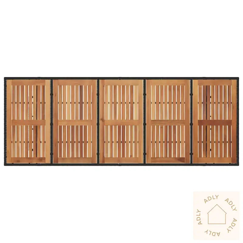 Hage Spisegruppe 9 Pcs Svart 8-Seter Poly Rotting