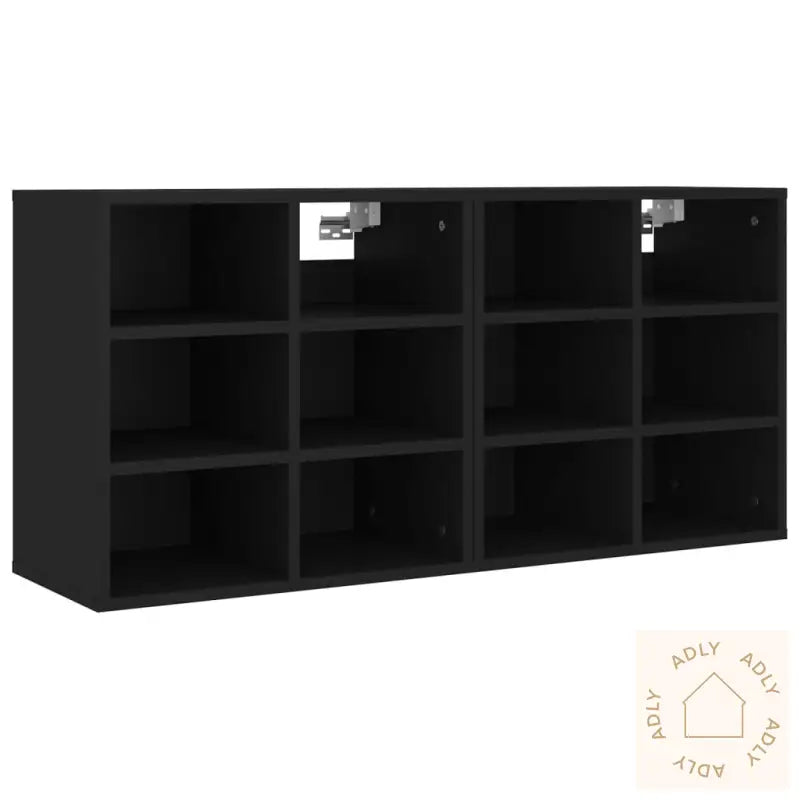 Skoskap 2 Stk Svart 52,5X30X50 Cm