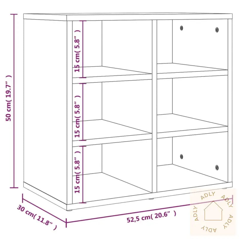 Skoskap 2 Stk Svart 52,5X30X50 Cm