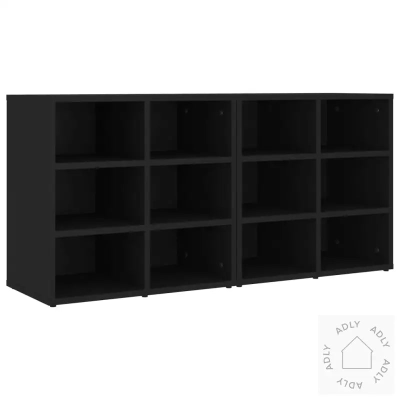 Skoskap 2 Stk Svart 52,5X30X50 Cm