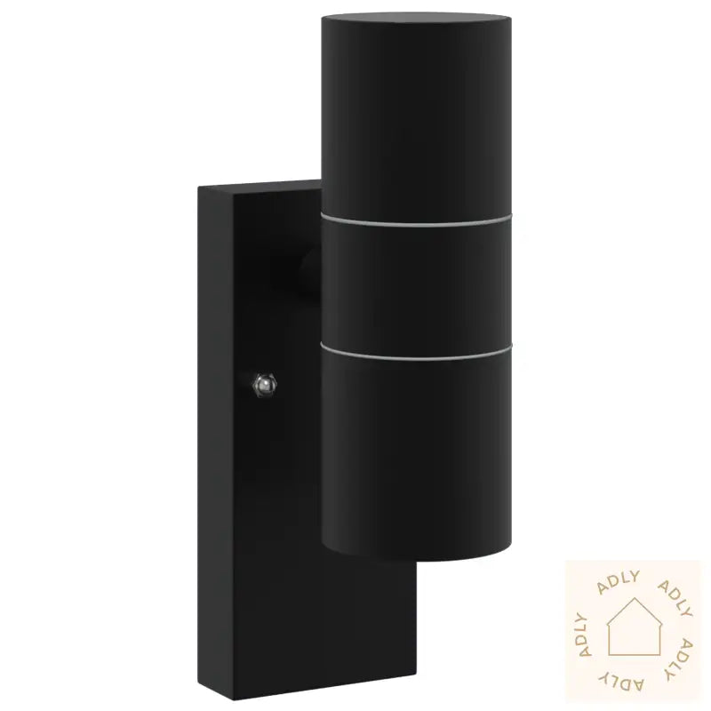 Utendørs Vegglamper 2 Pk Svart Rustfritt Stål Ip44