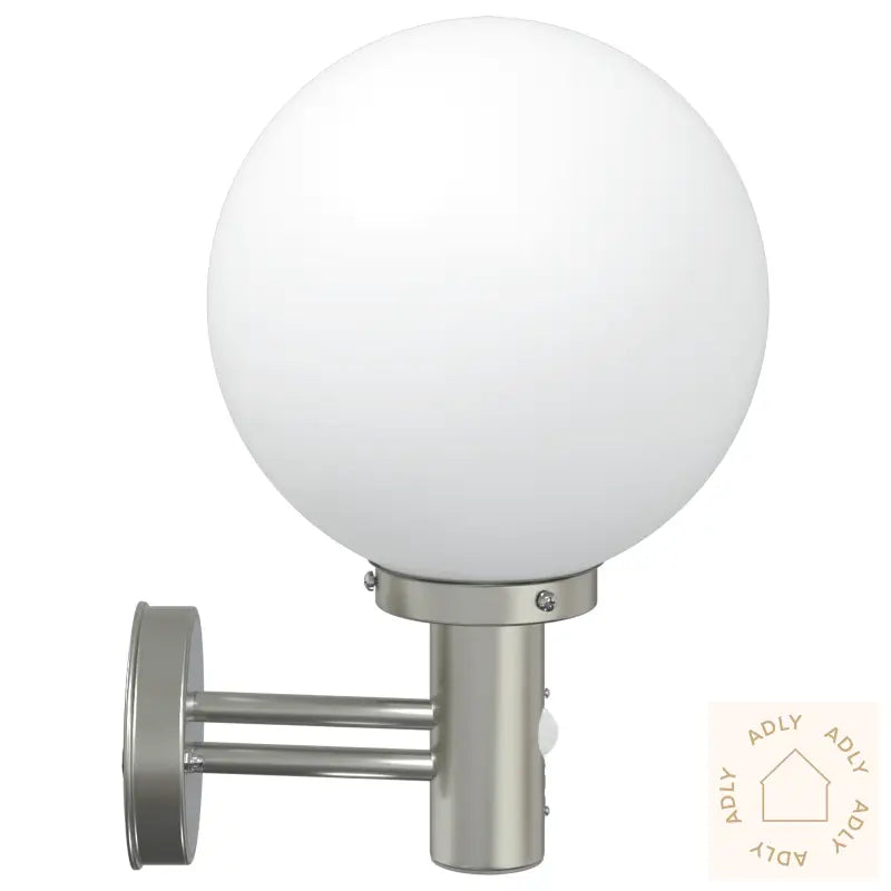 Utendørs Vegglamper Med Sensor 2 Stk Sølv Rustfritt Stål Ip44