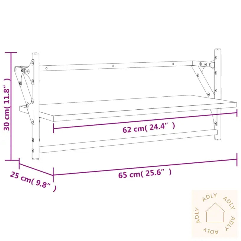 Vegghyller Med Stenger 2 Stk Svart 65X25X30 Cm