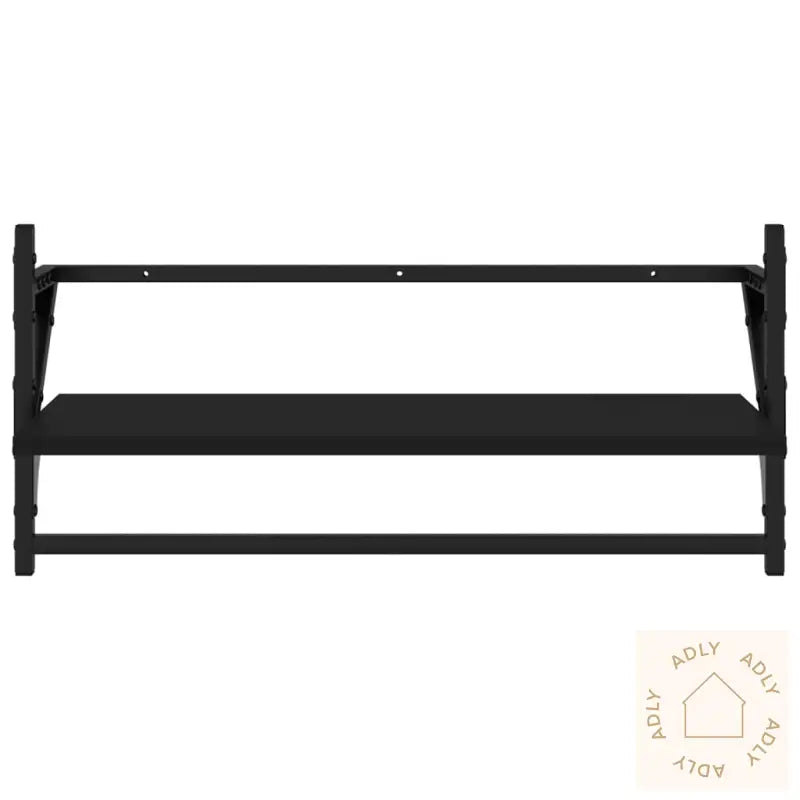Vegghyller Med Stenger 2 Stk Svart 65X25X30 Cm