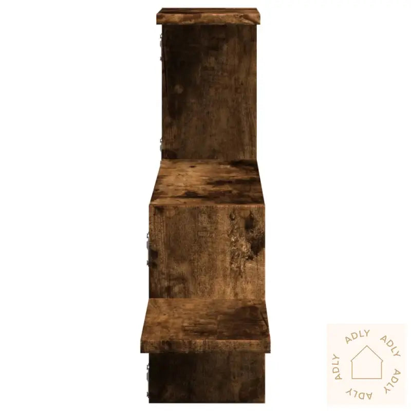 Vegghylle Røkt Eik 104X15X49 Cm Konstruert Tre