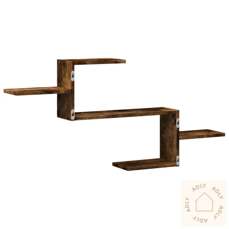 Vegghylle Røkt Eik 104X15X49 Cm Konstruert Tre