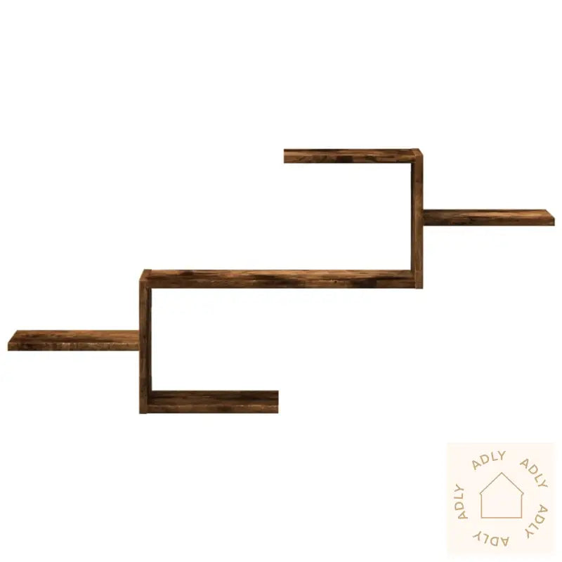 Vegghylle Røkt Eik 104X15X49 Cm Konstruert Tre
