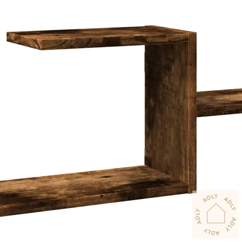 Vegghylle Røkt Eik 104X15X49 Cm Konstruert Tre