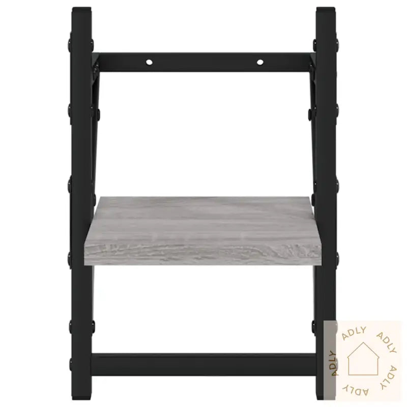 Vegghyller Med Stenger 2 Stk Grå Sonoma 20X25X30 Cm