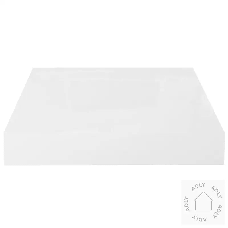 Flytende Vegghyller 2 Stk Høyglans Hvit 23X23,5X3,8 Cm Mdf