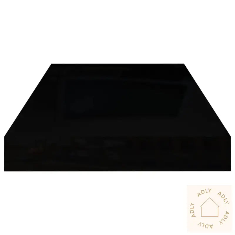 Flytende Vegghyller 4 Stk Høyglans Svart 50X23X3,8 Cm Mdf