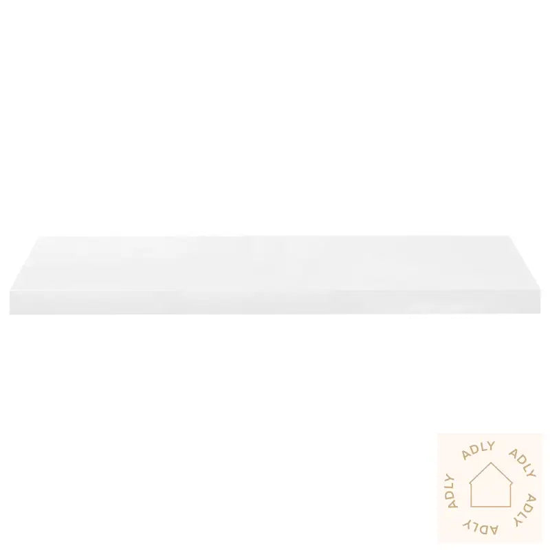 Flytende Vegghyller 2 Stk Høyglans Hvit 80X23,5X3,8 Cm Mdf