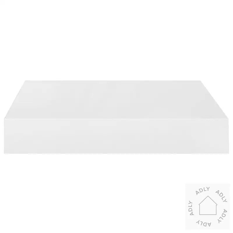 Flytende Vegghyller 2 Stk Høyglans Hvit 23X23,5X3,8 Cm Mdf
